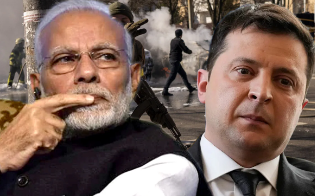 Ukraine - मोदी ने यूक्रेन के राष्ट्रपति  से संवाद को फिर से शुरू करने का  आह्वान  किया